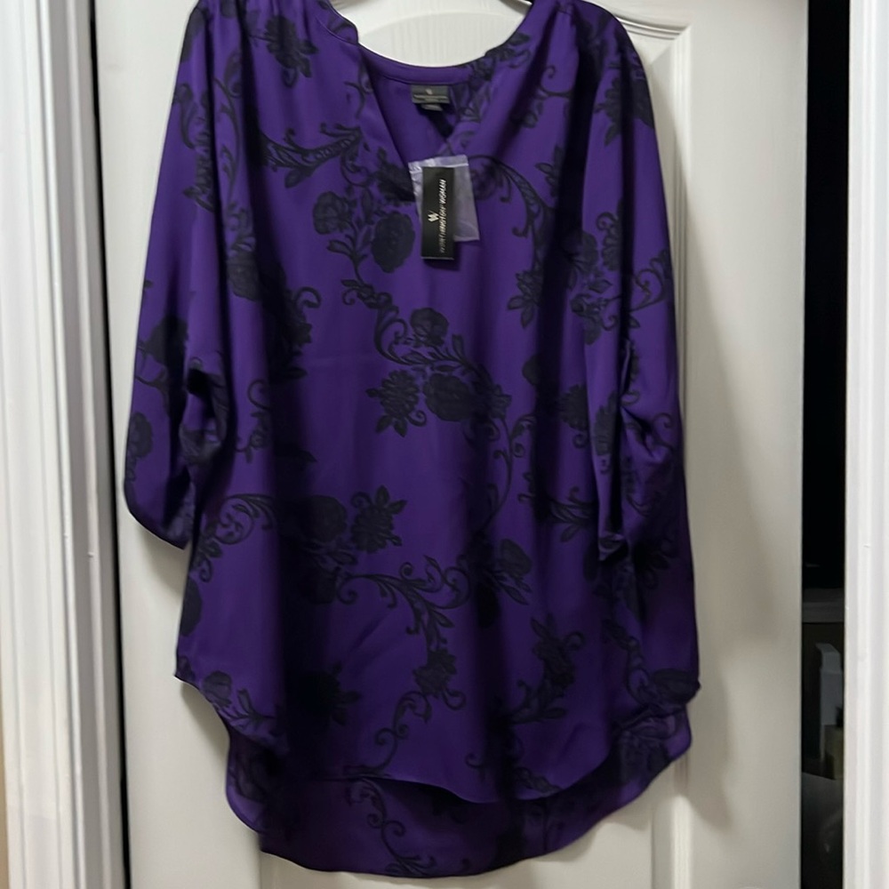Purple and black top